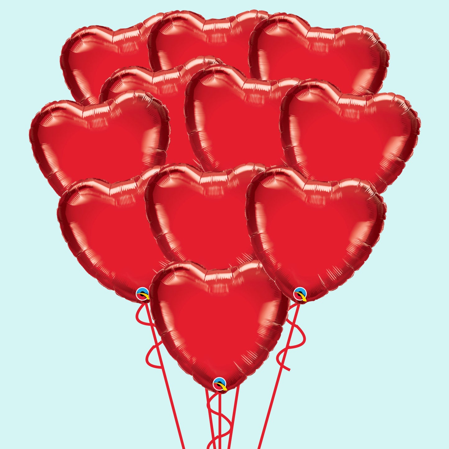 Red Heart Balloon Bunch