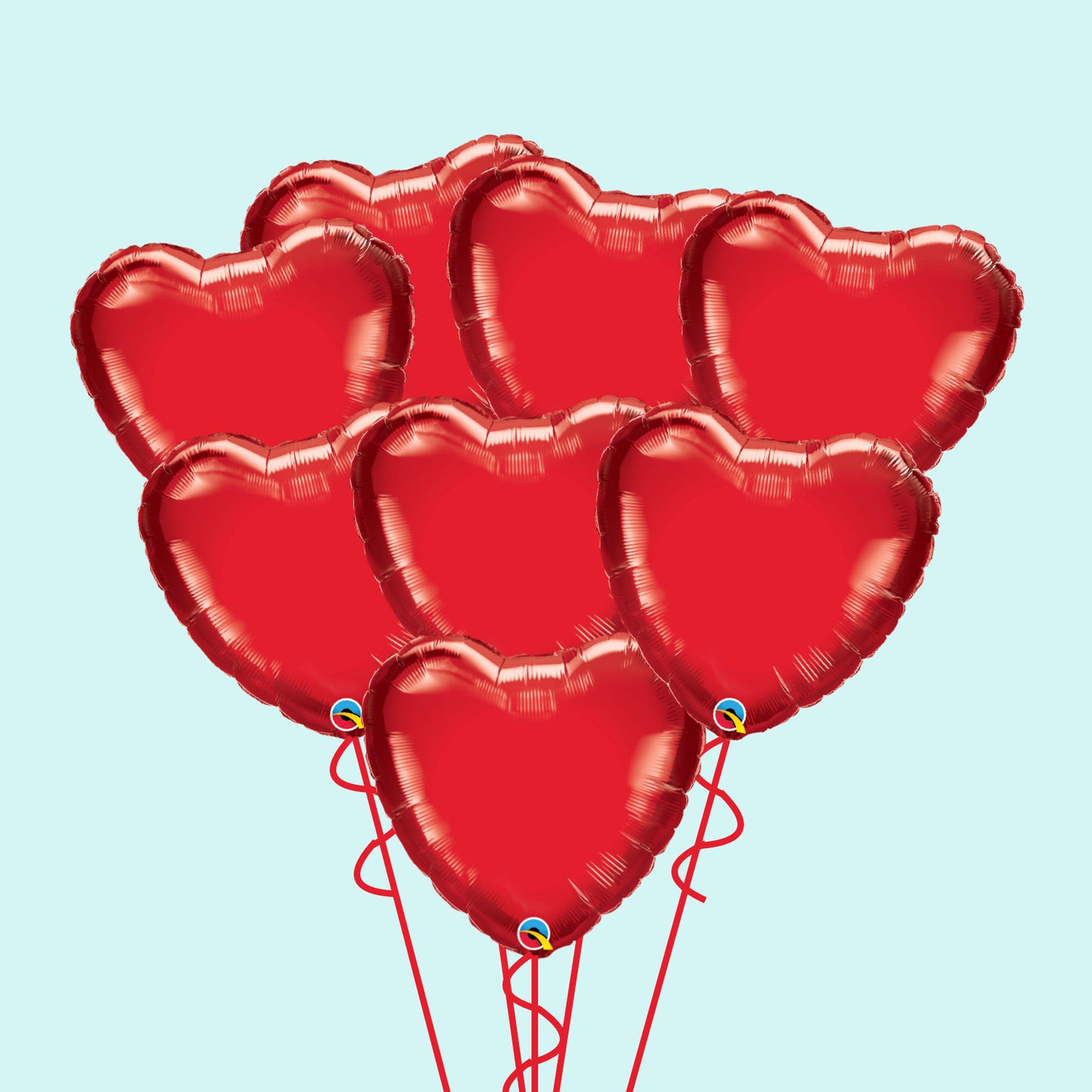 Red Heart Balloon Bunch