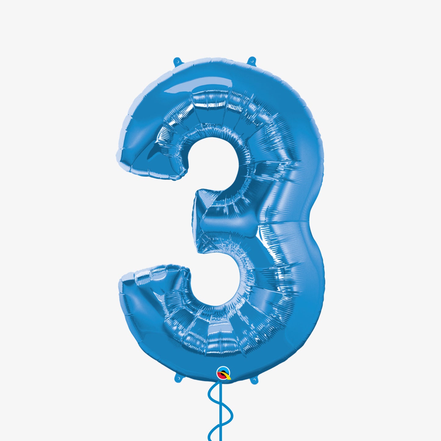 Blue Number Three Balloon