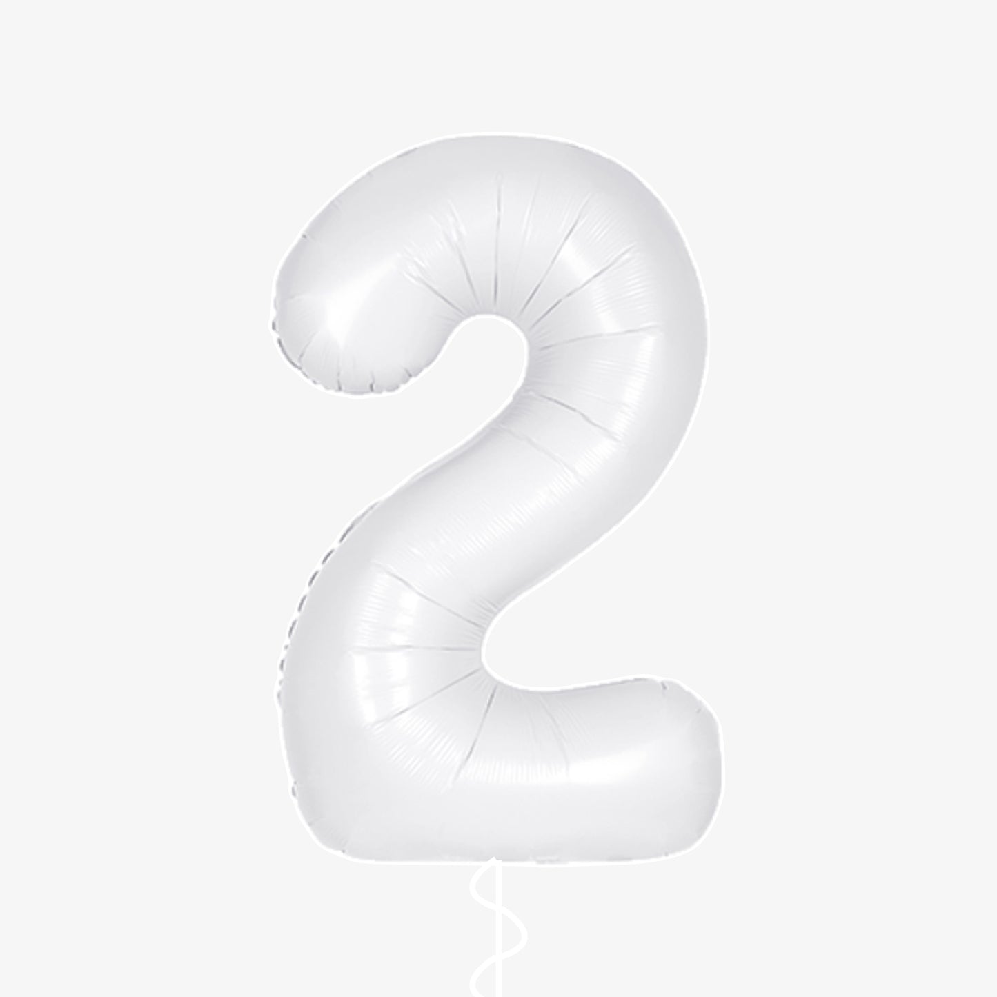 Matte White Number Two Balloon