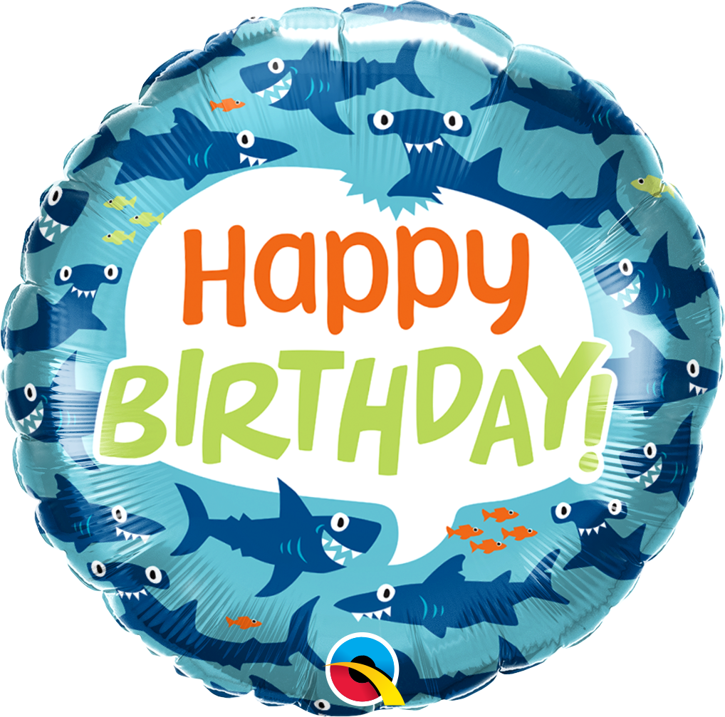 Shark Happy Birthday Balloon