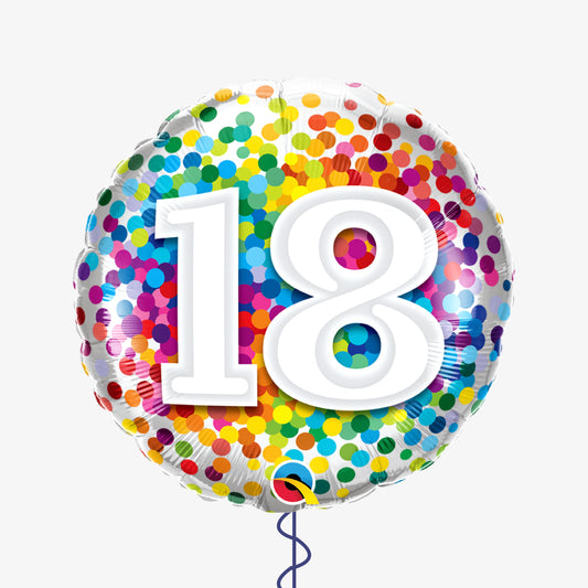 18 Rainbow Confetti Balloon
