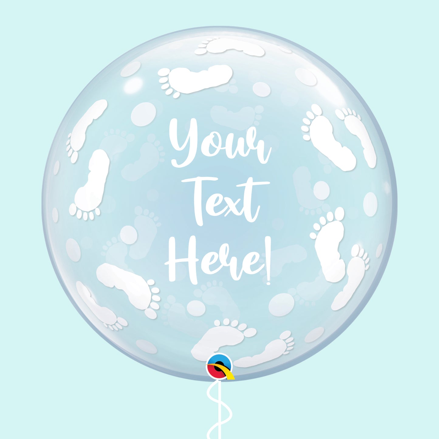 Personalised Baby Feet Bubble Balloon