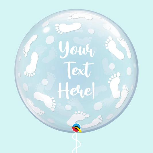 Personalised Baby Feet Bubble Balloon