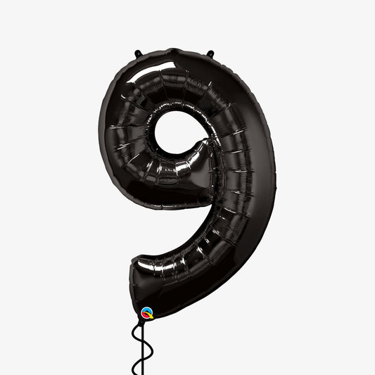 Black Number Nine Balloon