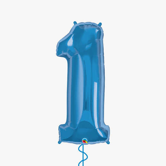 Blue Number One Balloon