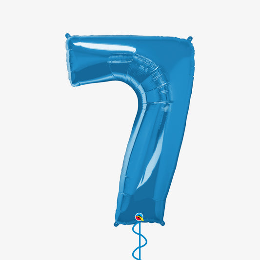 Blue Number Seven Balloon
