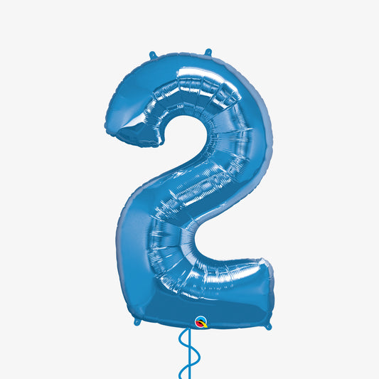 Blue Number Two Balloon