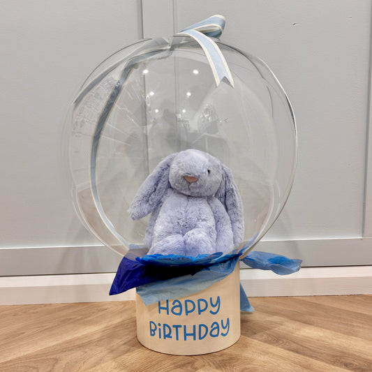 Jellycat Bashful Blue Bunny Cuddle In a Bubble