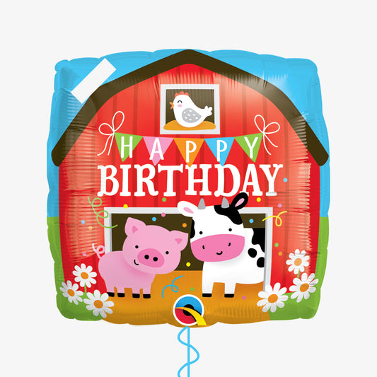 Farm Animal Happy Birthday Balloon