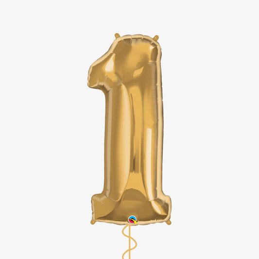 Gold Number One Balloon