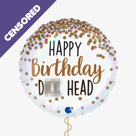 Happy Birthday D*** Head Balloon
