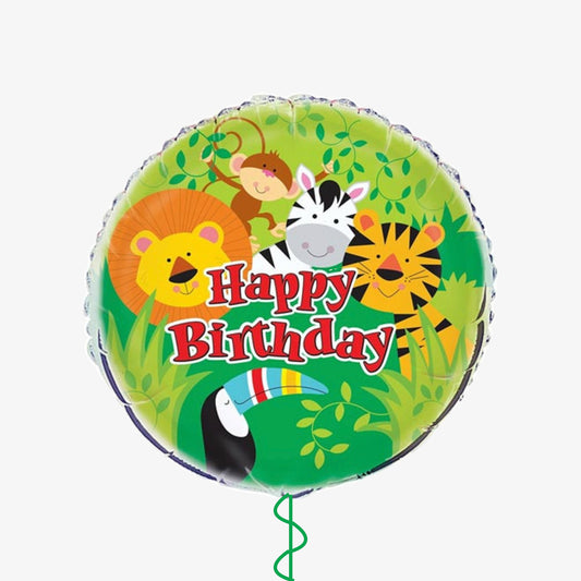 Jungle Animal Happy Birthday Balloon