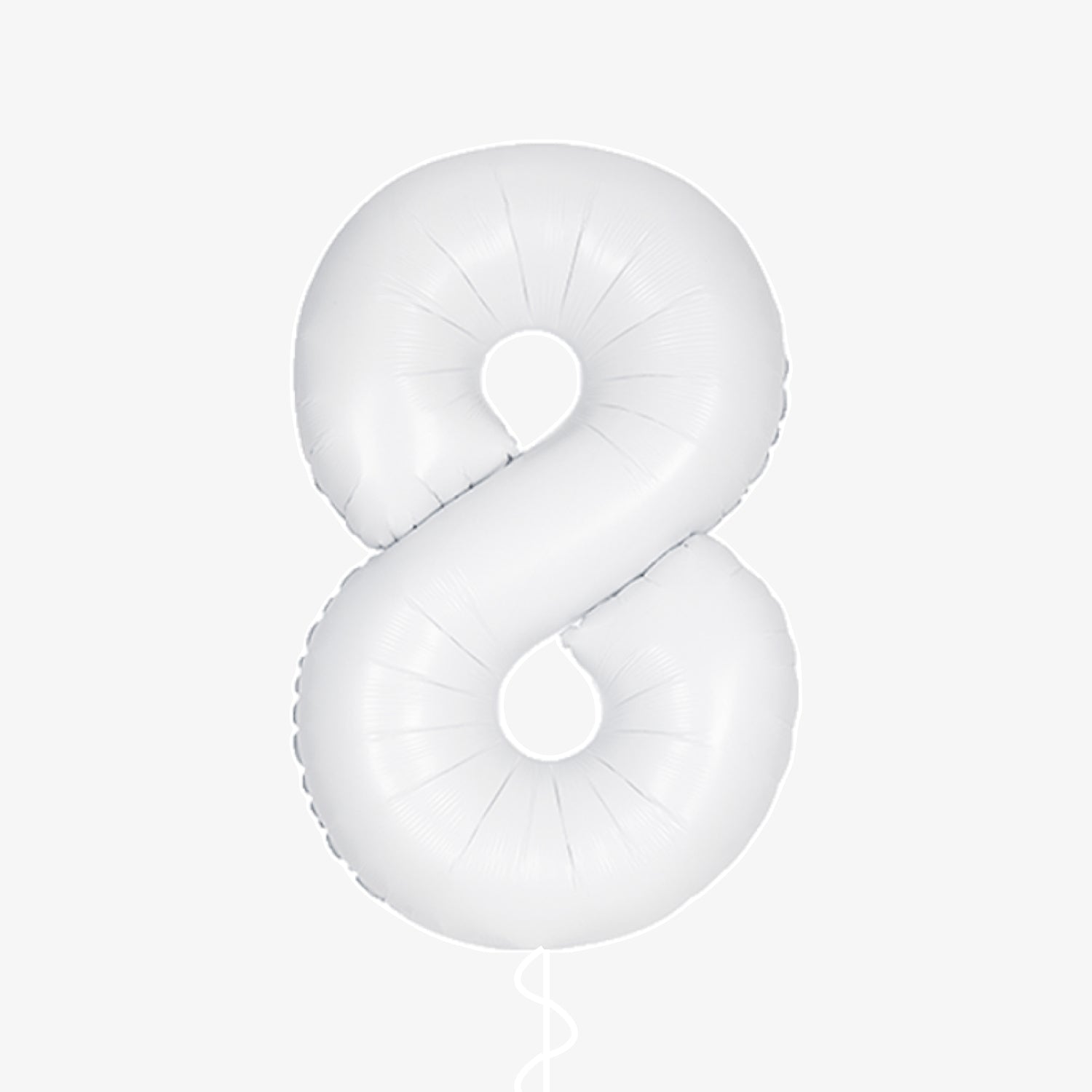 Matte White Number Eight Balloon