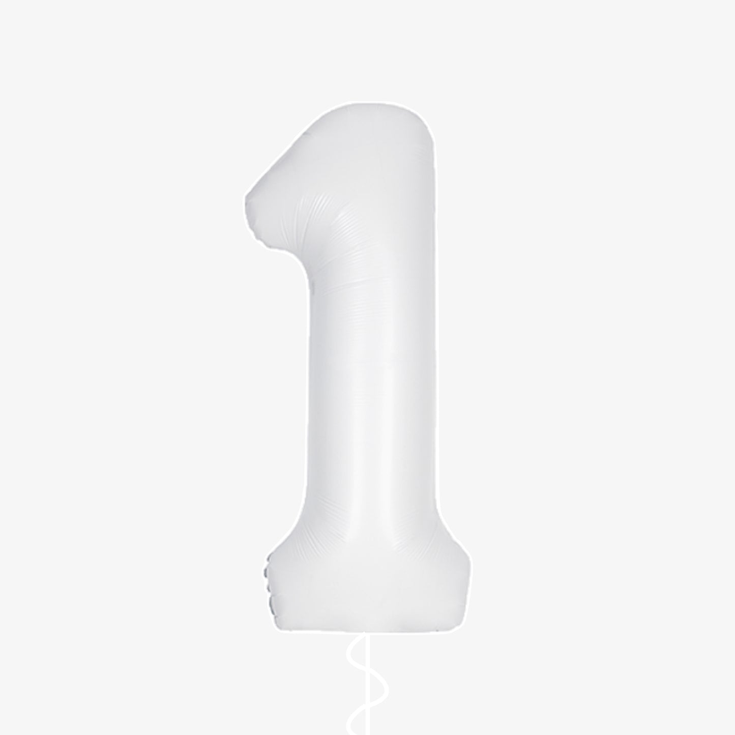 Matte White Number One Balloon