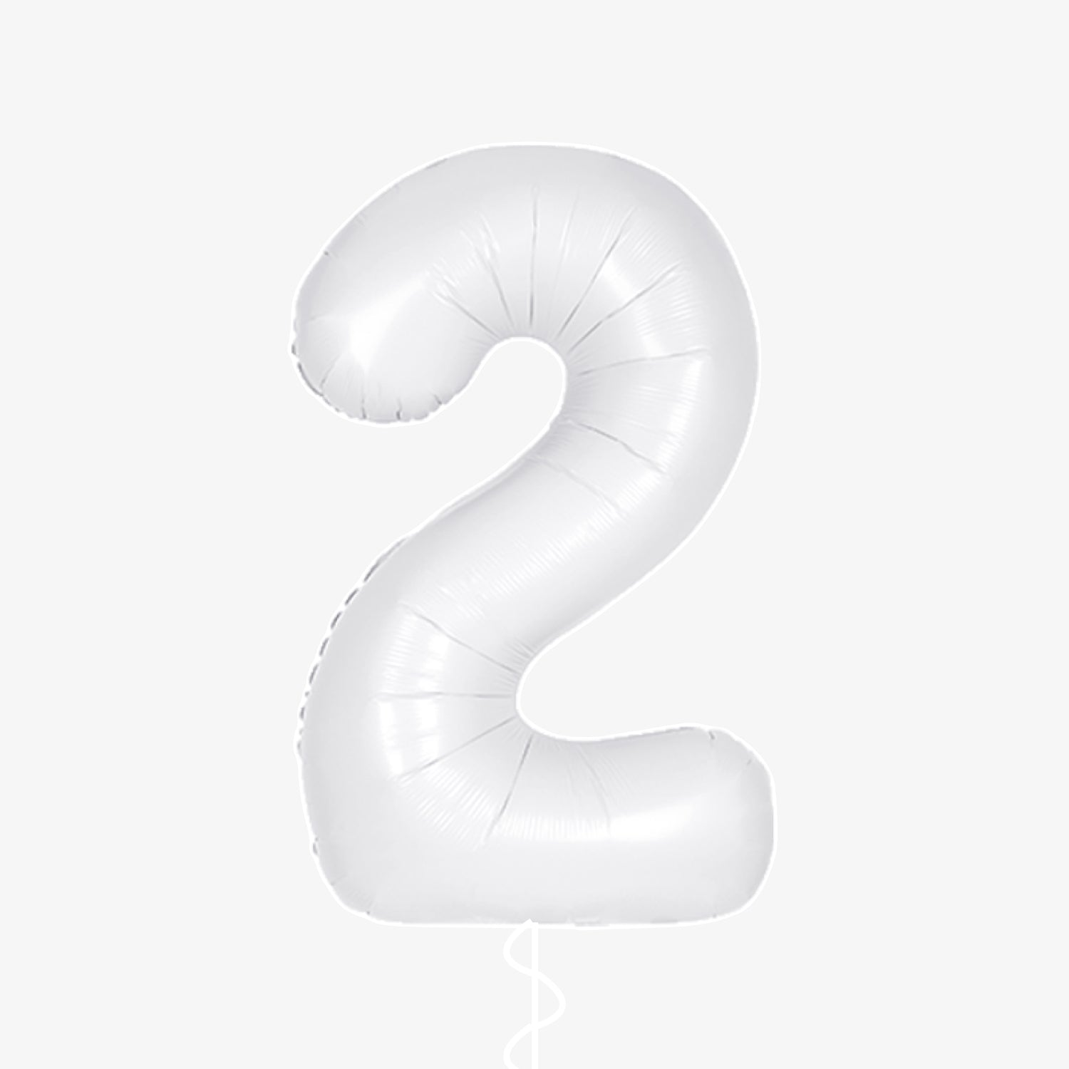 Matte White Number Two Balloon