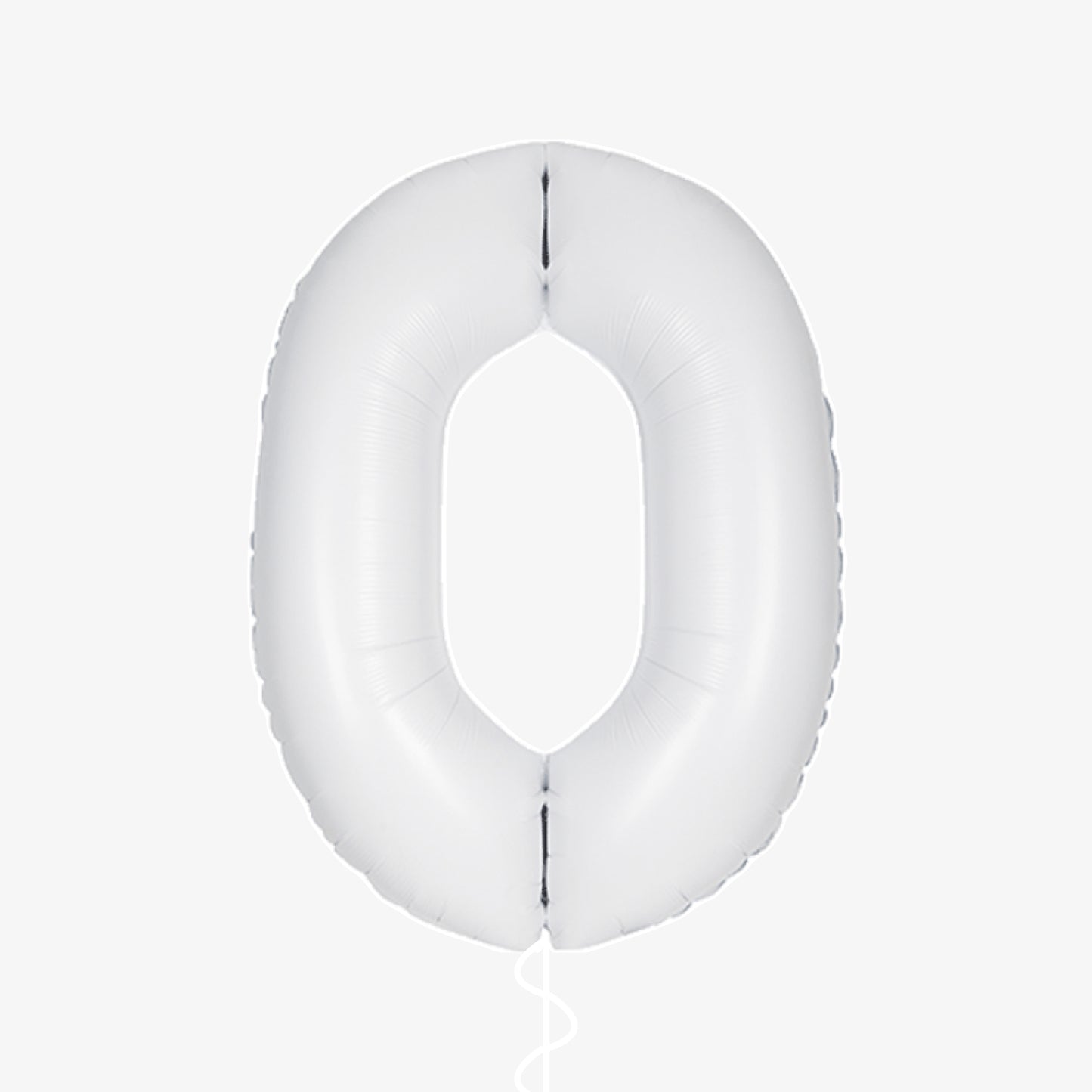 Matte White Number Zero Balloon