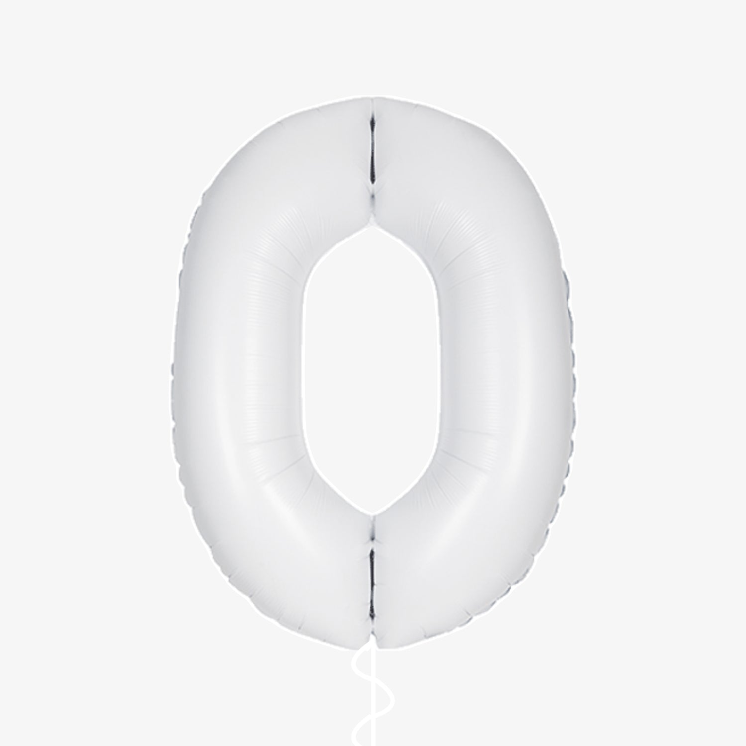 Matte White Number Zero Balloon