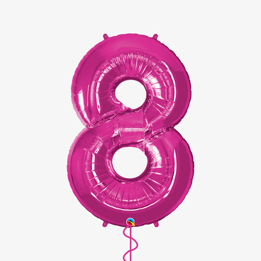 Pink Number Eight Balloon
