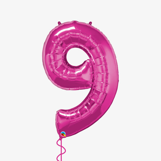 Pink Number Nine Balloon