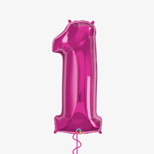 Pink Number One Balloon