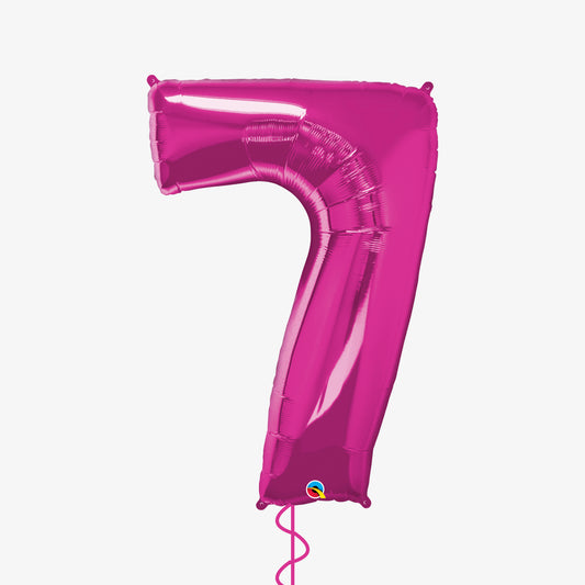 Pink Number Seven Balloon