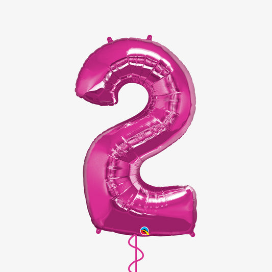 Pink Number Two Balloon