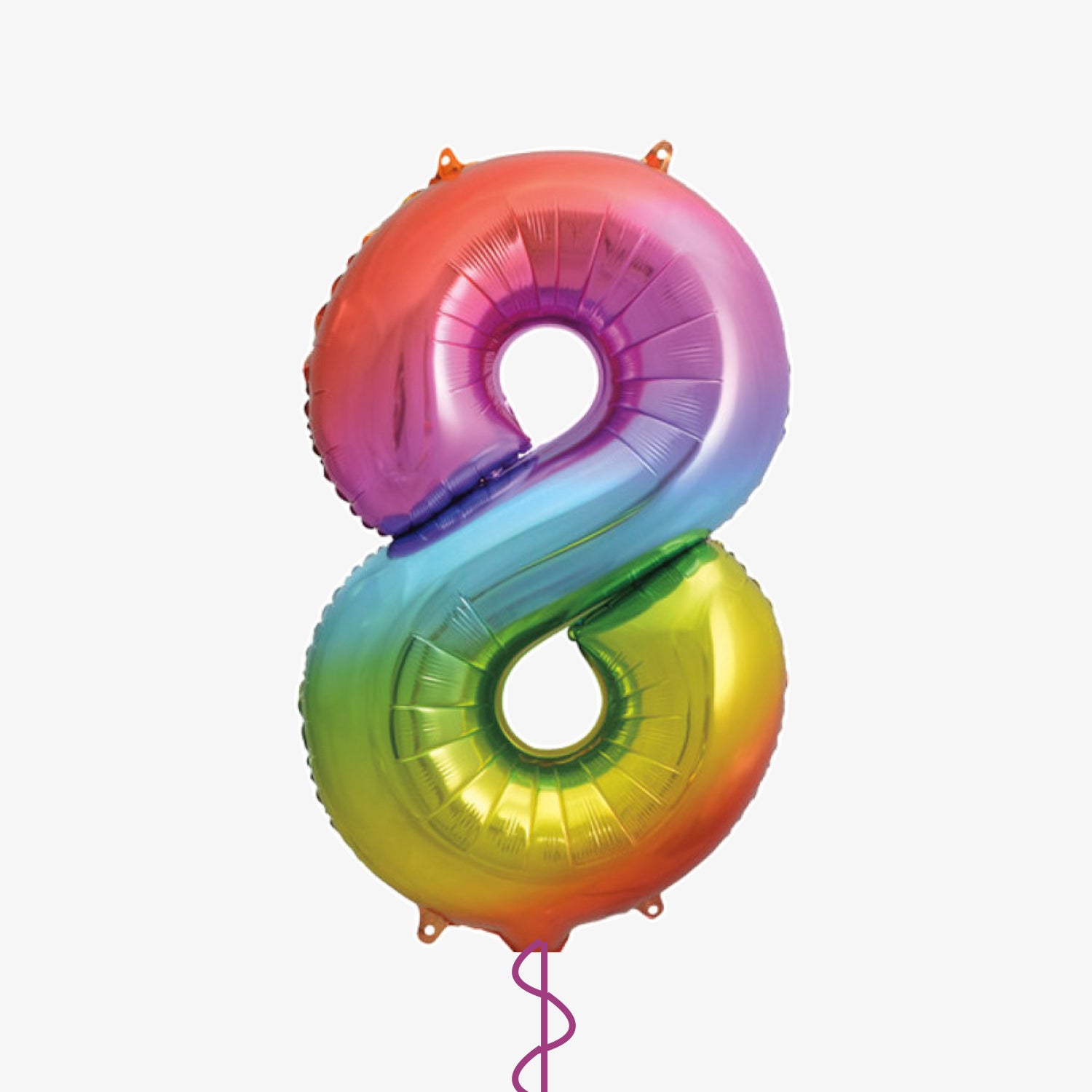 Rainbow Number Eight Balloon