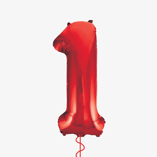 Red Number One Balloon