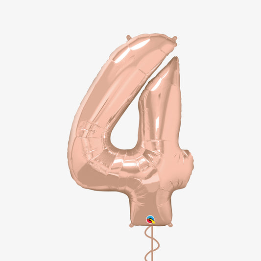Rose Gold Number Four Balloon