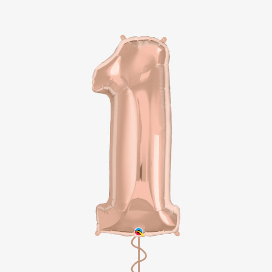 Rose Gold Number One Balloon