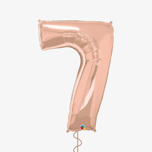 Rose Gold Number Seven Balloon