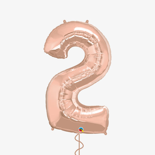 Rose Gold Number Two Balloon
