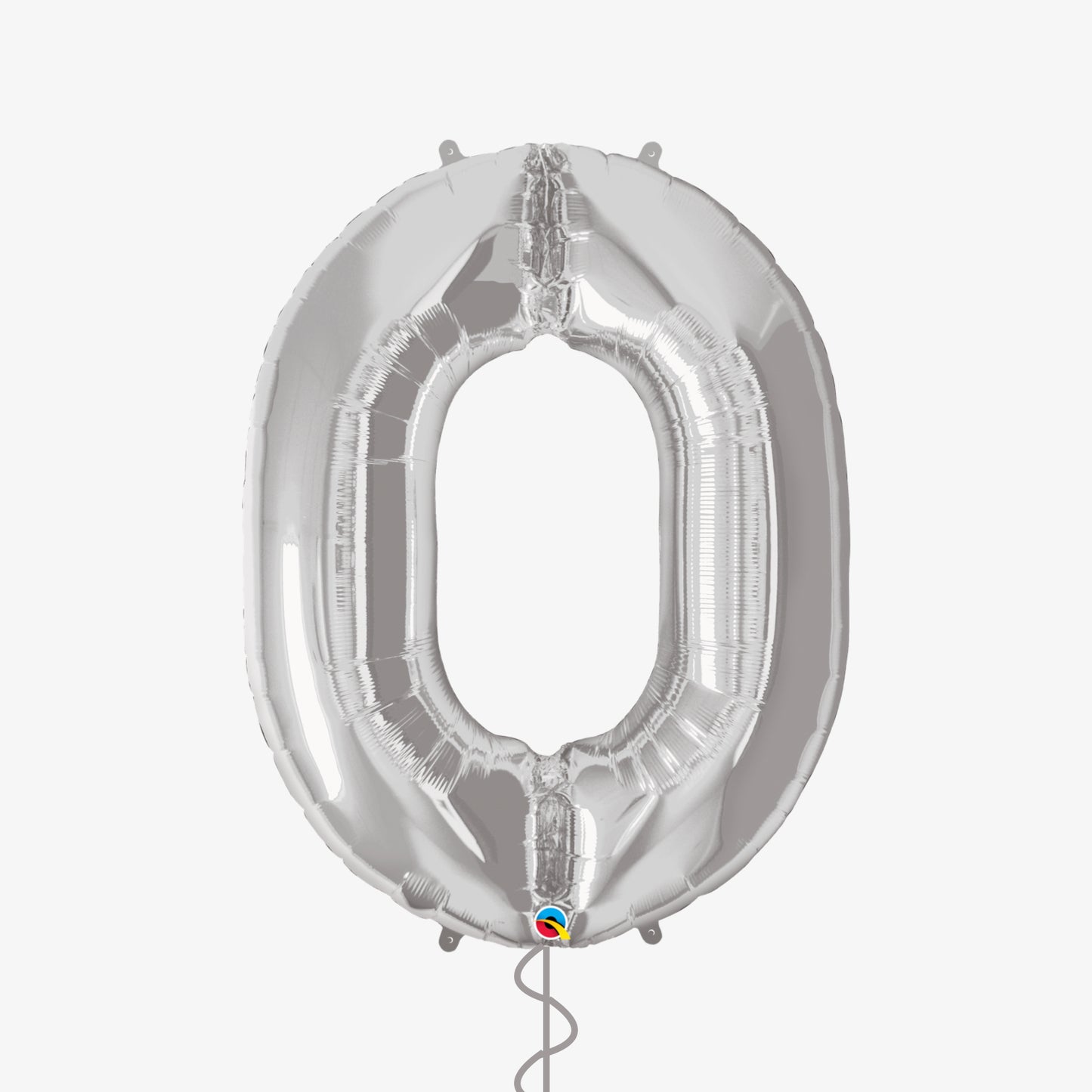 Silver Number Zero Balloon