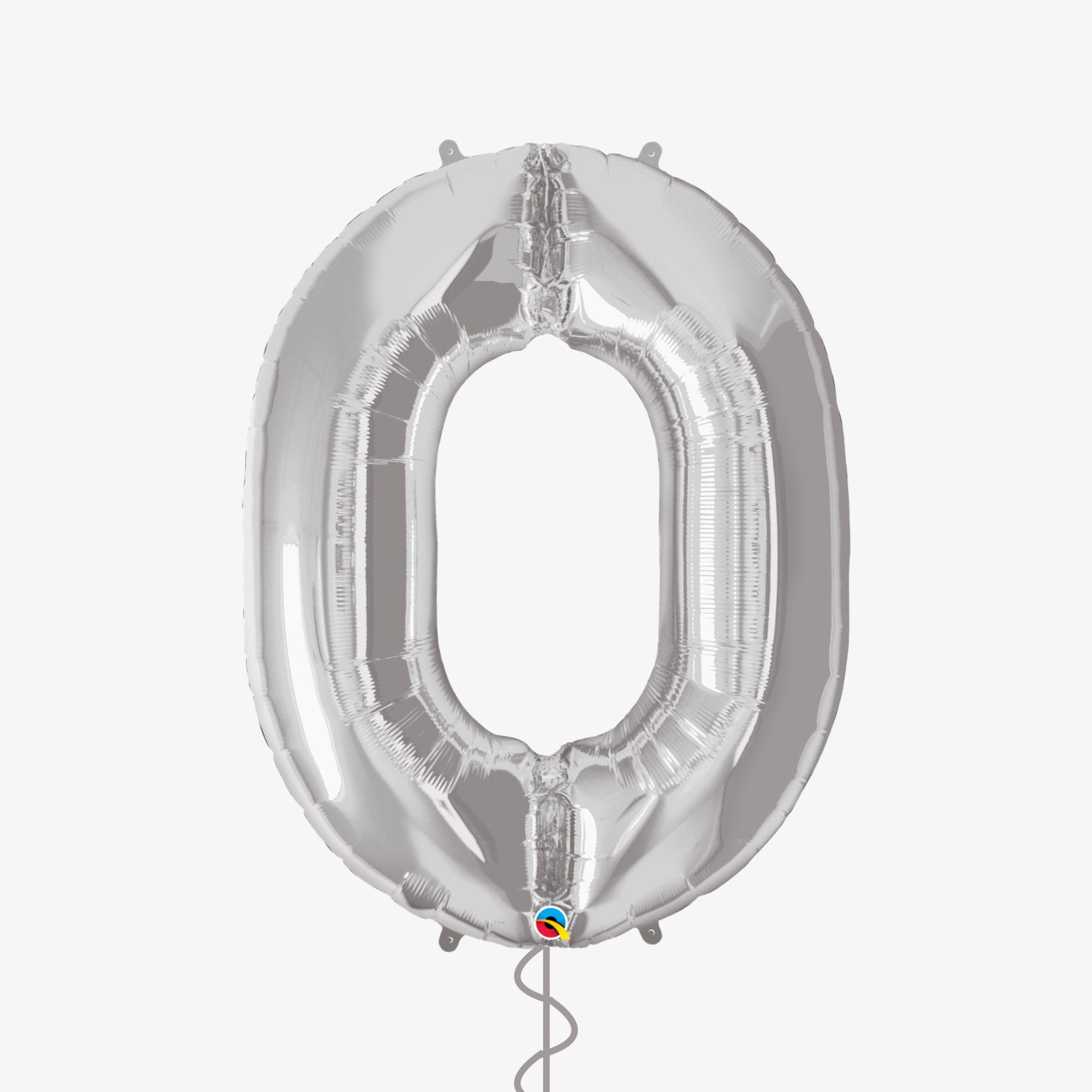 Silver Number Zero Balloon