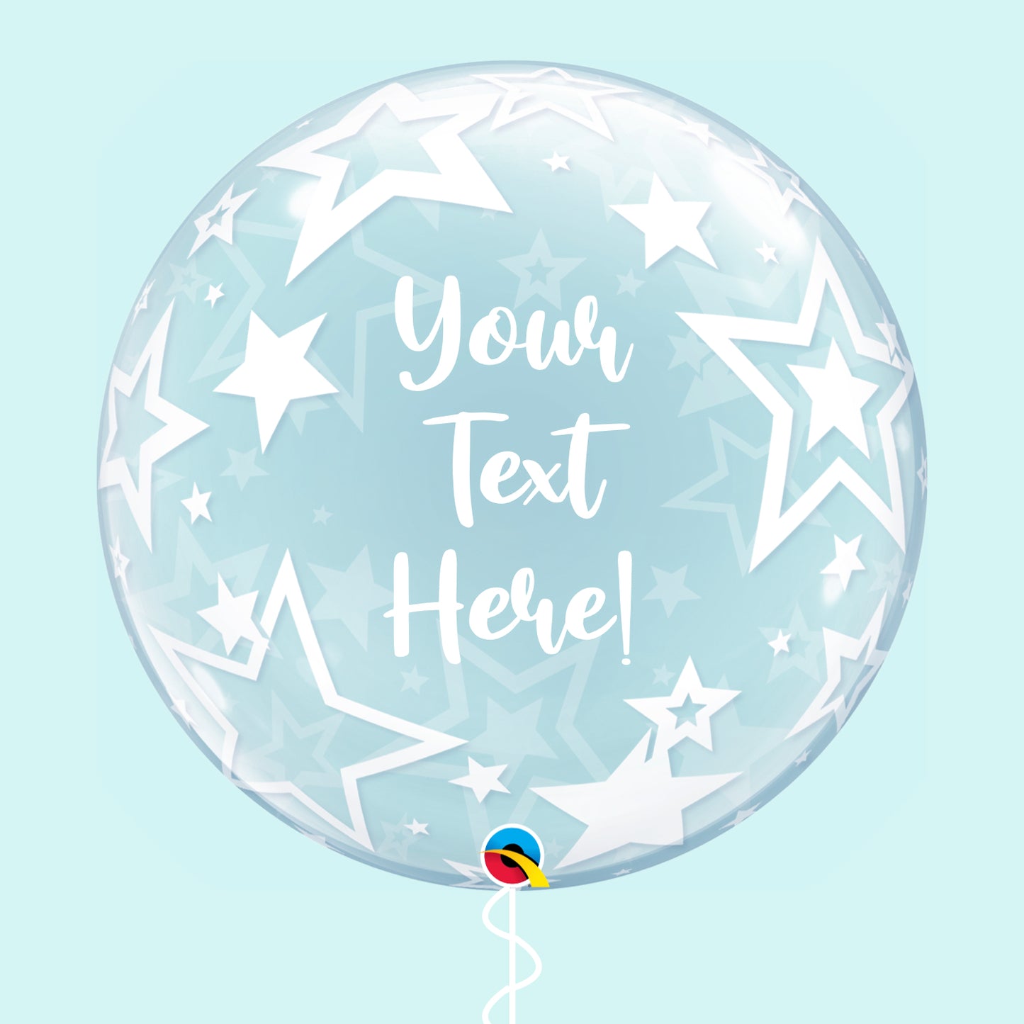 Personalised Stars Bubble Balloon