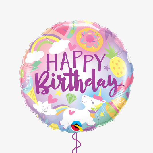 Unicorn Happy Birthday Balloon